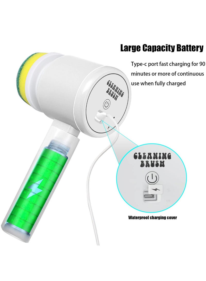 SYOSI Electric Spin Scrubber, Electric Cleaning Brush for Bathroom Rechargeable Scrubber with 3 Replaceable Cleaning Brush Heads for Tub Floor Tile Window Kitchen - Image 5