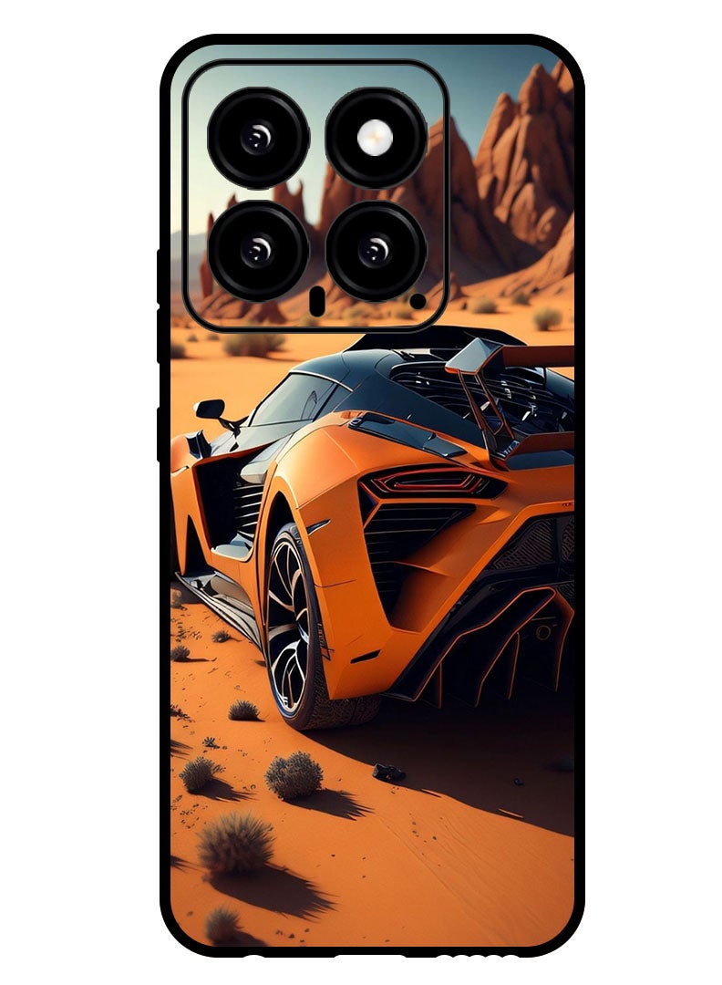 Theodor Protective Case Anti Scratch Shock Proof Bumper Cover For Xiaomi 14 Car in Desert - Image 1