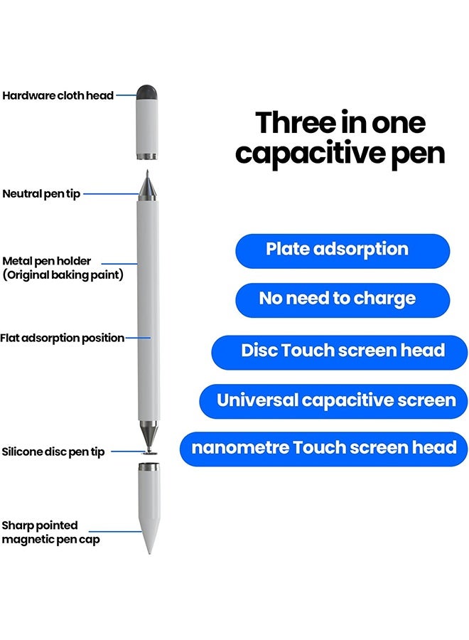 اتش واي قلم شاشة لمس بحساسية ودقة عالية 3 في 1 بتقنية اللمس لقلم اللمس للهواتف المحمولة والأجهزة اللوحية آي فون وآي باد برو وجوالات سامسونج جالاكسي وحواسيب PC - Image 5