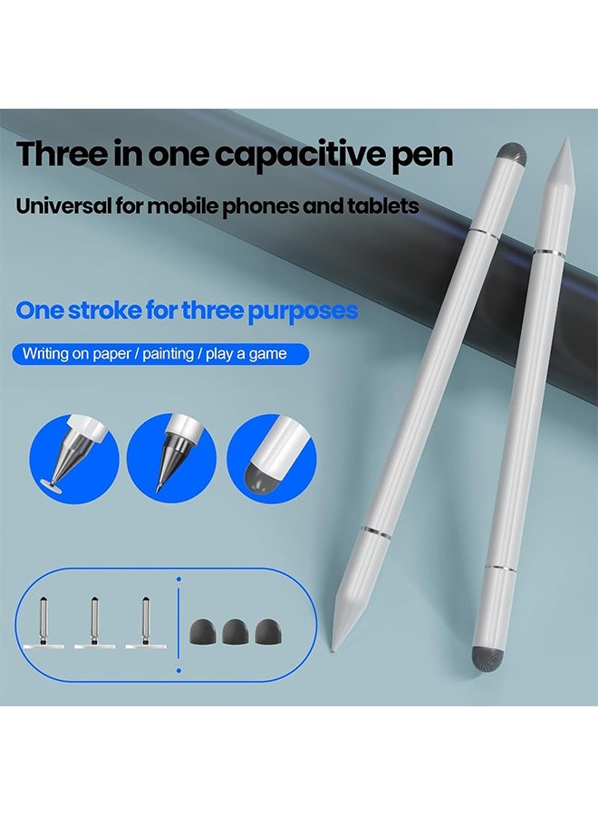 اتش واي قلم شاشة لمس بحساسية ودقة عالية 3 في 1 بتقنية اللمس لقلم اللمس للهواتف المحمولة والأجهزة اللوحية آي فون وآي باد برو وجوالات سامسونج جالاكسي وحواسيب PC - Image 2