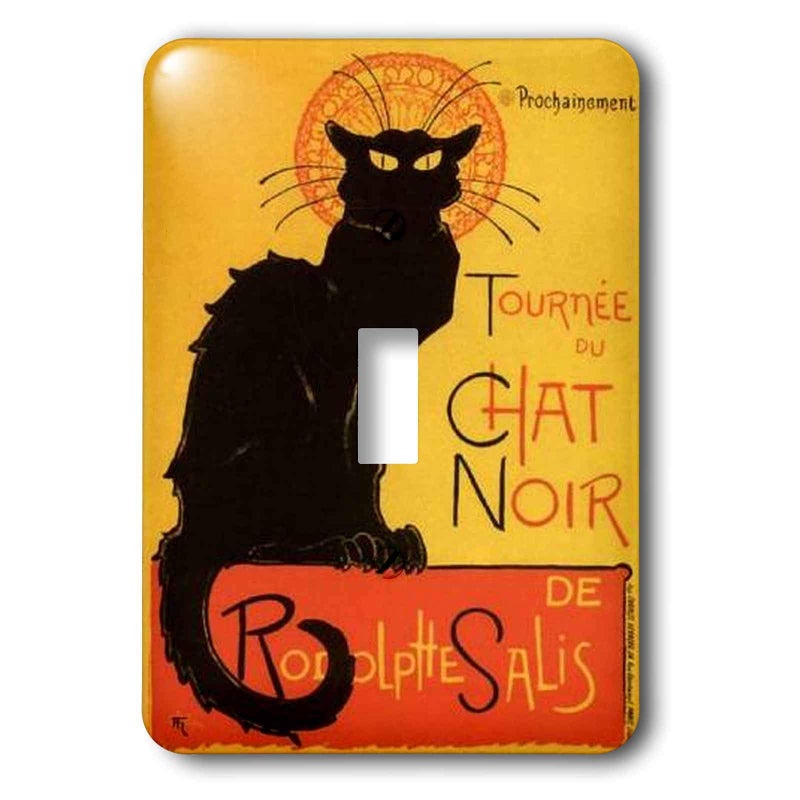 3dRose lsp_24933_1 Cats Le Chat Noir Toggle Switch, Multi-Color - Image 5