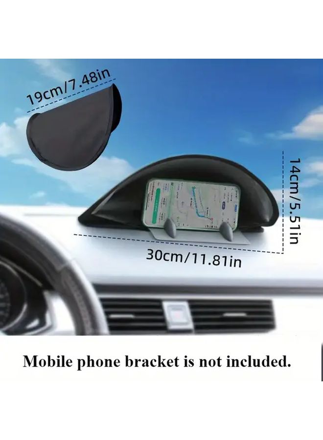 Premium Car GPS Sun Visor Black UV Protection Soft Polyester Fit For Most Vehicles Clear Display Adjustable Headrest Ideal For Outdoor Driving Sleek Automotive Accessory - Image 3