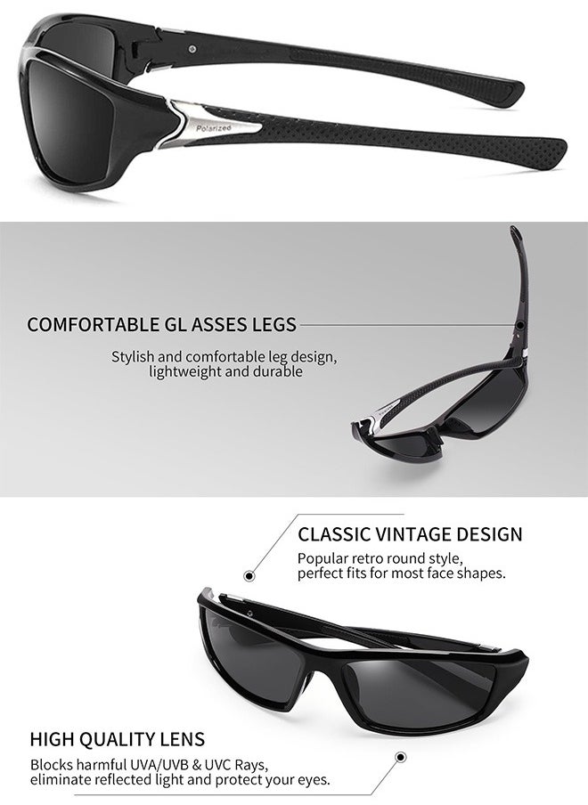 AZorb Polarized Sports Sunglasses Men Women TPEE Frame for Men's Sun Glasses Lightweight Eye Sunglasses Accessories UV400 Protection Shades for Cycling Driving Travel  - Image 5