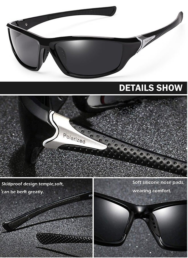 AZorb Polarized Sports Sunglasses Men Women TPEE Frame for Men's Sun Glasses Lightweight Eye Sunglasses Accessories UV400 Protection Shades for Cycling Driving Travel  - Image 2
