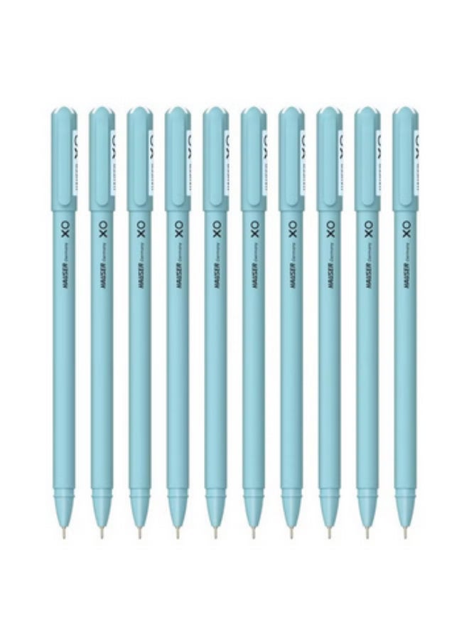 هاوزر جيرماني قلم حبر جاف أصلي من Hauser XO مقاس 0.7 مم، تصميم بسيط وأنيق، لمسة نهائية غير لامعة وجسم صلب، حبر منخفض اللزوجة مع طرف متين للغاية، حبر أزرق، عبوة من 10 أقلام - Image 3