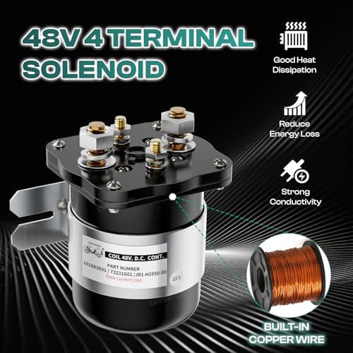 Drive-up 48 Volt 4 Terminal Solenoid for Club Car 101883601, EZGO 73231G01, Yamaha JR1-H1950-00 - Image 2