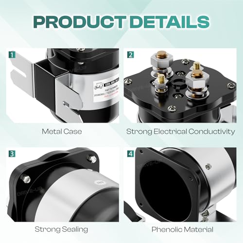 Drive-up 48 Volt 4 Terminal Solenoid for Club Car 101883601, EZGO 73231G01, Yamaha JR1-H1950-00 - Image 4