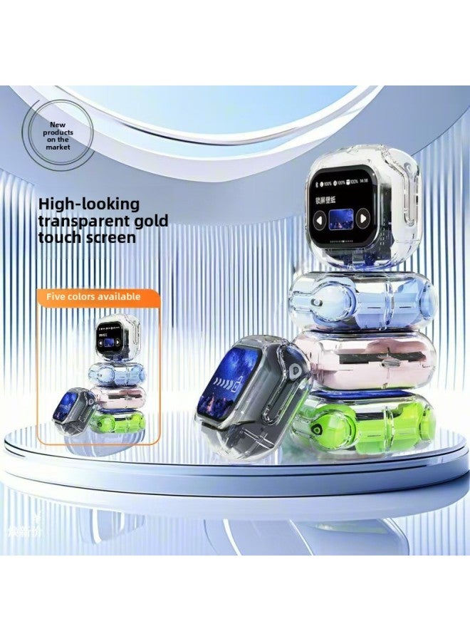 Explosive Bluetooth Headset Air Max Digital Display Color Screen Multi-function High Color Value Game Computer Headset-Color:White