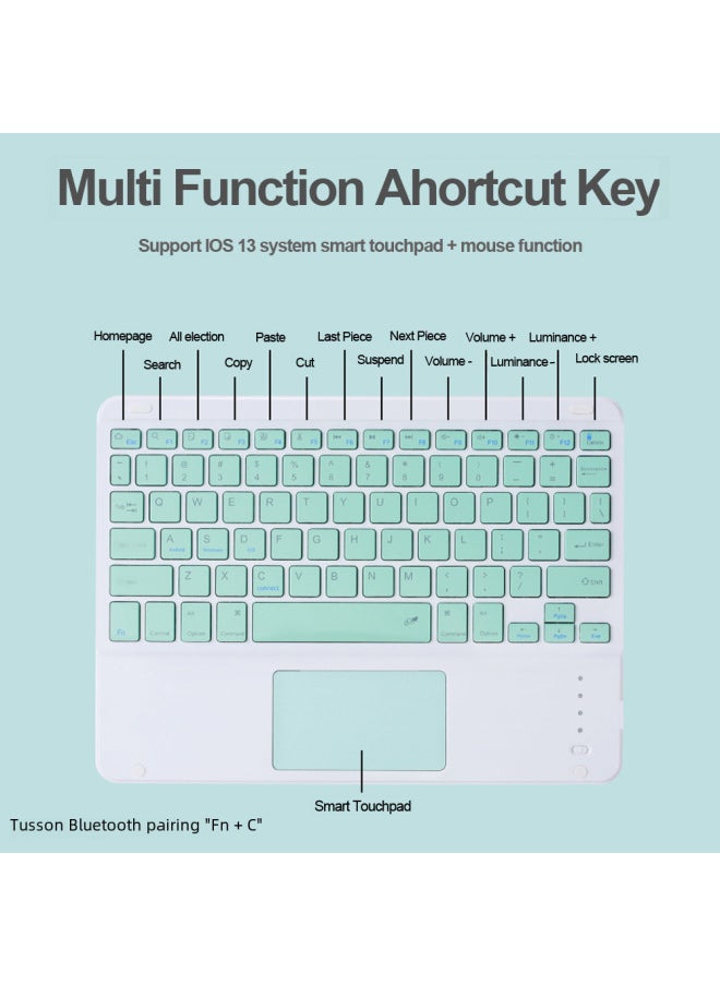 Generic - For IPad Tablet PC Bluetooth Keyboard Android For Apple Mobile Wireless Bluetooth Keyboard Mouse Learning Machine-Color:10inch Yellow + Dual-mode Charging Bluetooth Mouse (with Charging Cable) (boxed Packaging) - Image 1