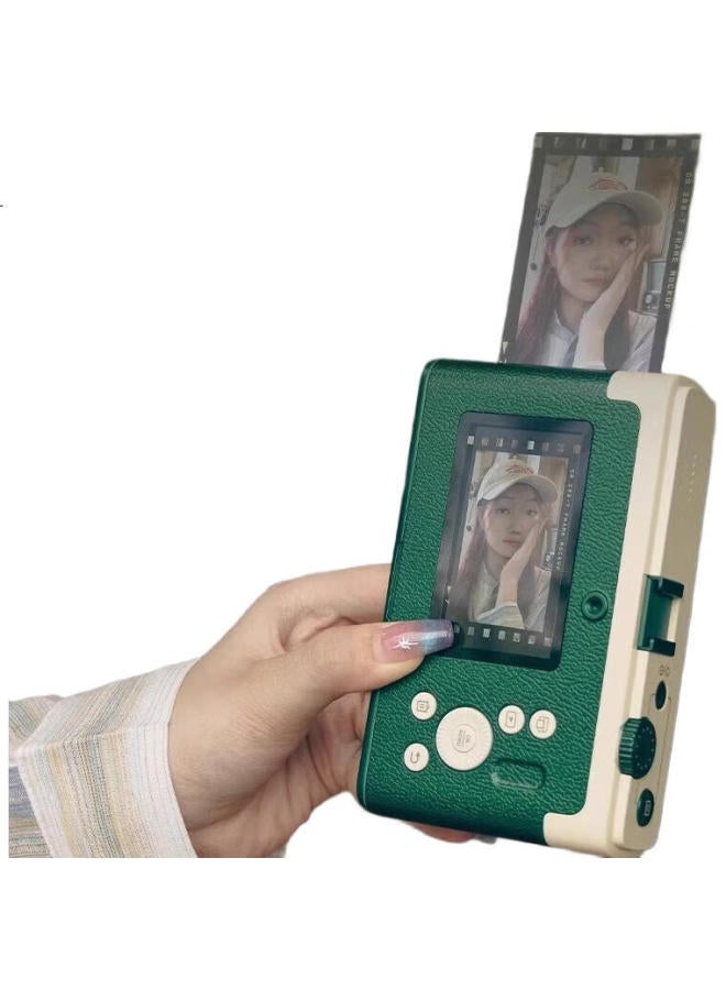 Maqucc Instant Camera Color Printing Digital Camera One-Time Imaging Travel Camera Instant Photo Birthday Gift Standard 10 Sheets Of Photo Paper - Classic Black - Image 2