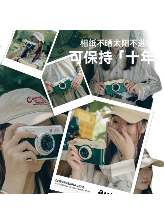 Maqucc Instant Camera Color Printing Digital Camera One-Time Imaging Travel Camera Instant Photo Birthday Gift Standard 10 Sheets Of Photo Paper - Classic Black - Image 3