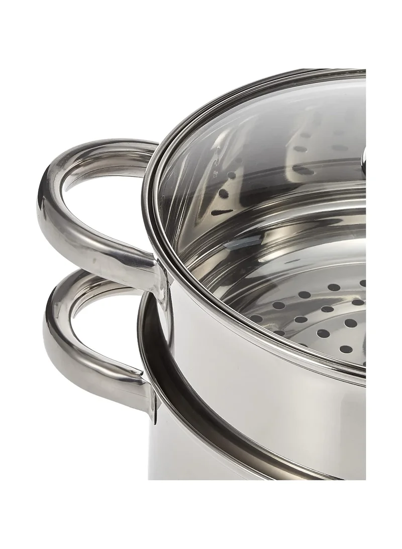 Wilson 2 Layer Stainless Steel Steamer Set 20Cm Jy-174/23 Silver