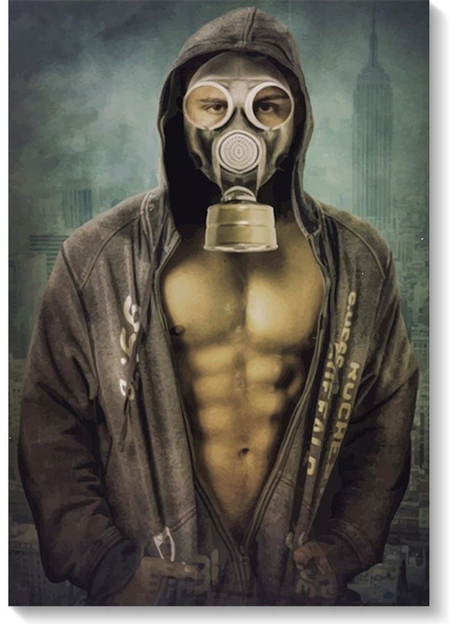 RYN The Mask Wall Art Multicolour 40x60cm - Image 2