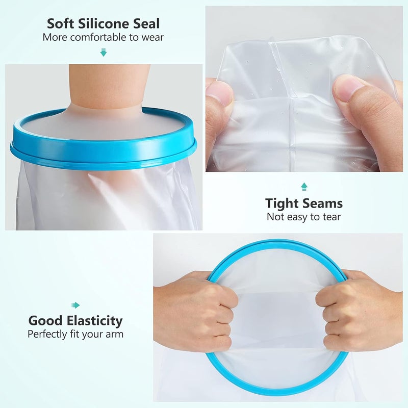 klarako Yosoo Cast Covers for Shower Arm Waterproof Adult Cast Protector Watertight Seal to Keep Wound and Bandage Dry, Reusable Full Arm Cast Wound Covers for Surgery, Broken Hands, Wrists, Fingers, Burns - Image 2