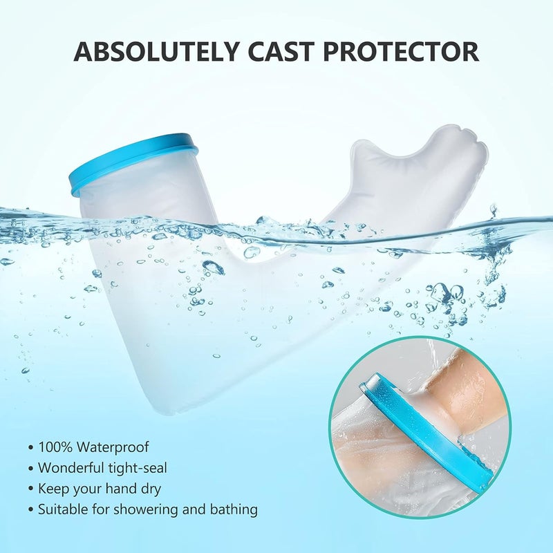 klarako Yosoo Cast Covers for Shower Arm Waterproof Adult Cast Protector Watertight Seal to Keep Wound and Bandage Dry, Reusable Full Arm Cast Wound Covers for Surgery, Broken Hands, Wrists, Fingers, Burns - Image 3