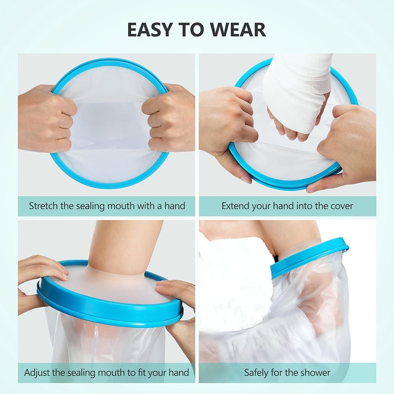klarako Yosoo Cast Covers for Shower Arm Waterproof Adult Cast Protector Watertight Seal to Keep Wound and Bandage Dry, Reusable Full Arm Cast Wound Covers for Surgery, Broken Hands, Wrists, Fingers, Burns - Image 5