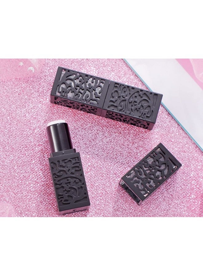 CTKcom Lip Balm Tubes Empty Hollow Out Black Plastic Lip Lipstick Tube Refillable Lip Balm Storage Containers For Diy Homemade Lipstick Lip Balm Square Tube10 Pack - Image 5