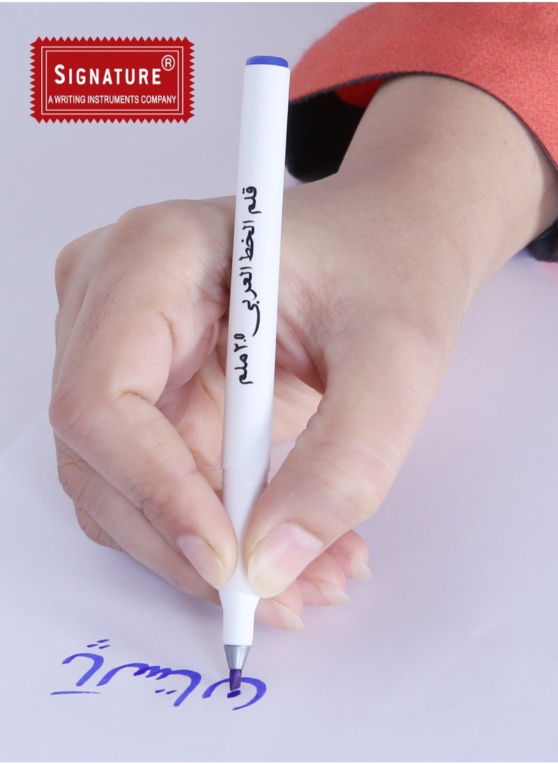 Signature Signature Katib 202 Fiber-TIp  Calligraphy Pens (5 Blue + 5 Black) for Lining and Calligraphy  - Image 2