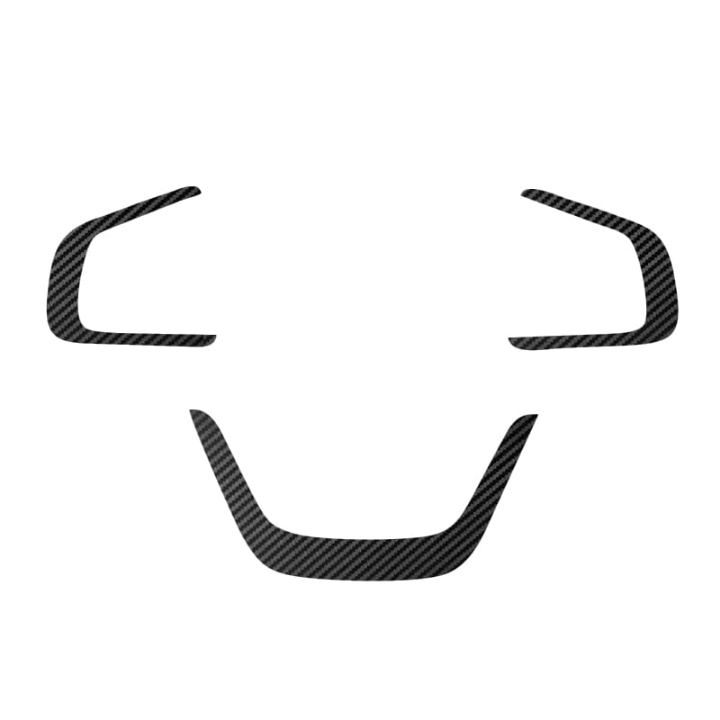 MUXEE 3Pcs Steering Wheel Cover Trims Interior Decaration Sticker for Kia Forte Cerato K3 2019 2020 2021 2022 2023 2024 ABS Carbon Fiber Sport Interior AccessoriesNOT FIT GT and GT Line Models