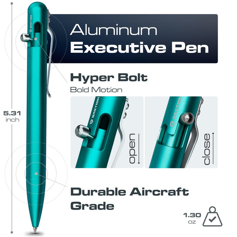 BASTIONÂ® Luxury Bolt Action Pen, Durable Professional Ballpoint Pen with Fine Tip, EDC Pen, Ink Refillable Pen for Birthday Gift, Travel Pen for School and Work - Image 2