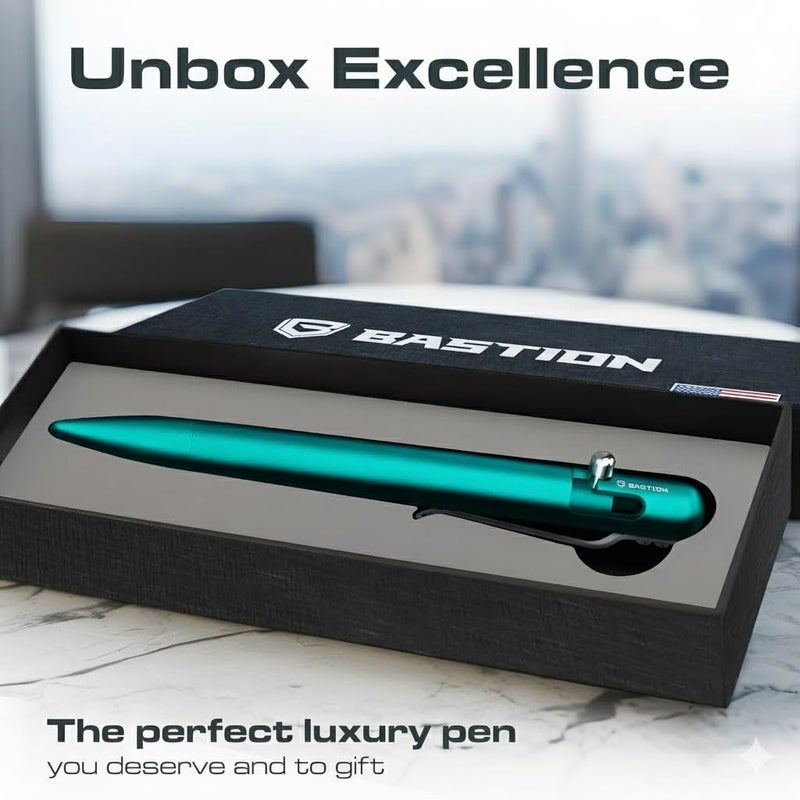 BASTIONÂ® Luxury Bolt Action Pen, Durable Professional Ballpoint Pen with Fine Tip, EDC Pen, Ink Refillable Pen for Birthday Gift, Travel Pen for School and Work - Image 5