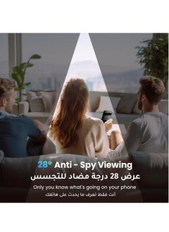 ماكس توب واقي شاشة مضاد للتجسس لـ آيفون 13 (iPhone 13) (ضد البصمة) لحماية الخصوصية (لقافة)  من X-PLATINUM, حماية كاملة لشاشة الهاتف من الخدوش والكسر  - Image 4