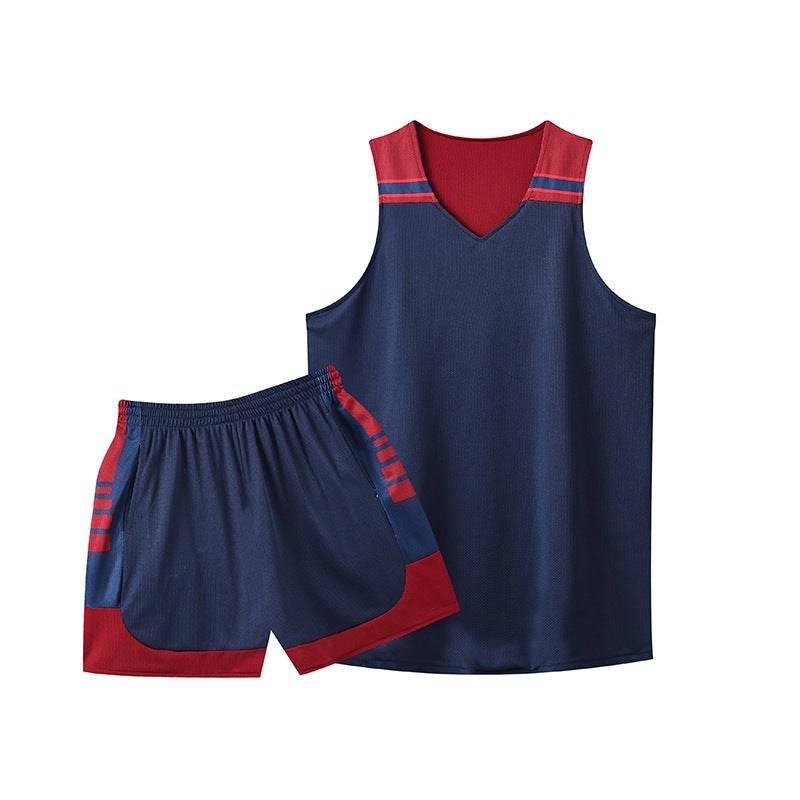 Double-Sided Basketball Uniform Suit For Men, Printed American Basketball Game Team Uniform, Kidsren'S Student Number Printed Reversible Basketball Uniform - Image 5