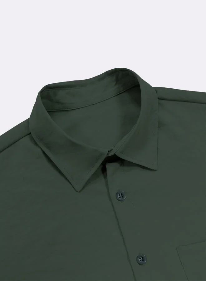 Take Two Solid Short Sleeve Shirt and Pants Co-Ords by Styli