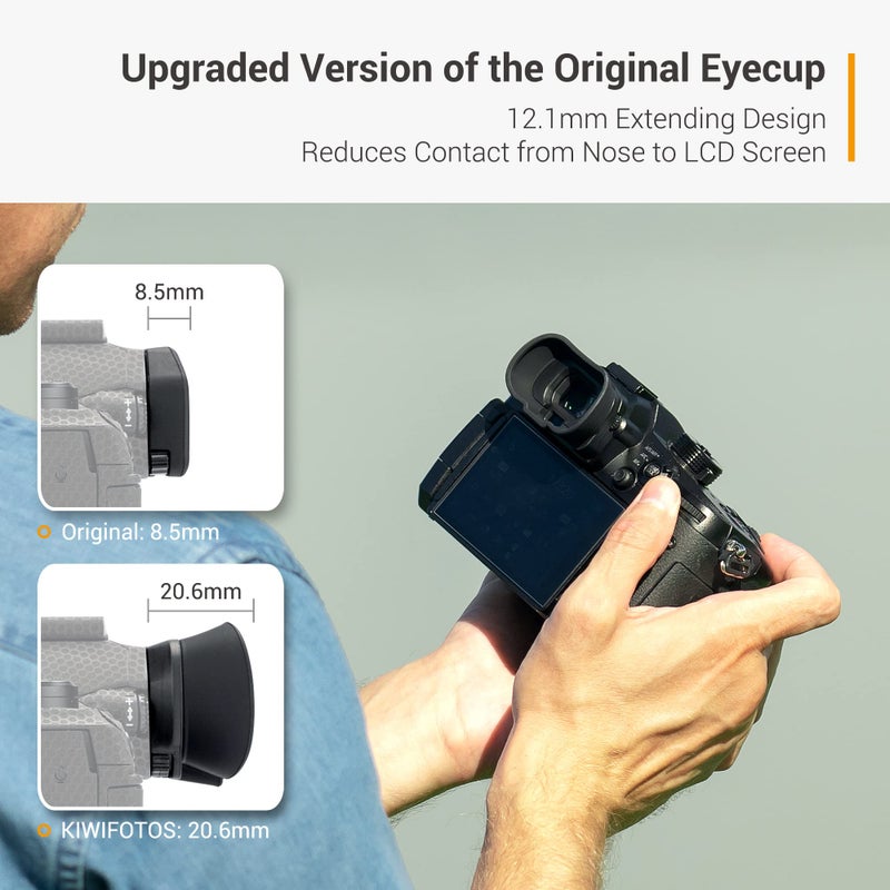 Kiorafoto Soft Silicon Camera Viewfinder Eyecup Eye Cup Eyepiece Replacement for Olympus OM SYSYEM OM-1 Mark II & OM-1 EVF Eyeshade Protector Replaces Olympus EP-18 - Image 2