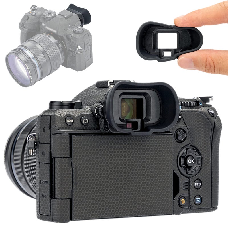 Kiorafoto Soft Silicon Camera Viewfinder Eyecup Eye Cup Eyepiece Replacement for Olympus OM SYSYEM OM-1 Mark II & OM-1 EVF Eyeshade Protector Replaces Olympus EP-18 - Image 1