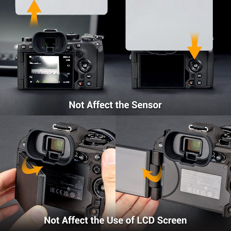 Kiorafoto Soft Silicon Camera Viewfinder Eyecup Eye Cup Eyepiece Replacement for Olympus OM SYSYEM OM-1 Mark II & OM-1 EVF Eyeshade Protector Replaces Olympus EP-18 - Image 5