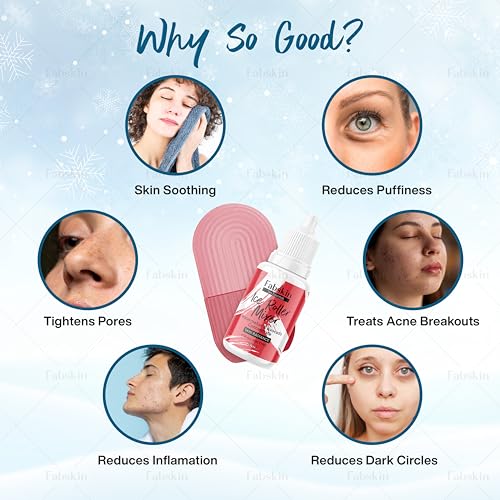 Fabskin Ice Roller For Face, Neck and Body | Ice roller for Face Massager | Face Ice Rollers for Men & Women | Ice Cube Facial Roller Kit | For Skin Moisturizing & Soothing (Red) - Image 4