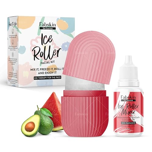 Fabskin Ice Roller For Face, Neck and Body | Ice roller for Face Massager | Face Ice Rollers for Men & Women | Ice Cube Facial Roller Kit | For Skin Moisturizing & Soothing (Red) - Image 2