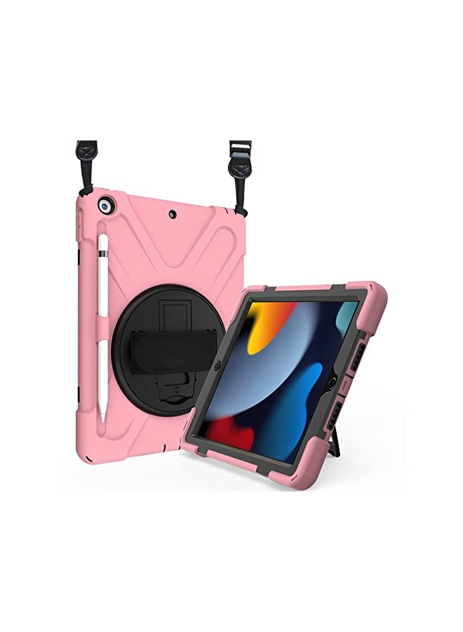 Procases ProCase iPad 10.2 Case 2021 iPad 9th/2020 iPad 8th/2019 iPad 7th Generation Case, Rugged Heavy Duty Shockproof Rotatable Kickstand Protective Cover for 10.2" iPad 9th/8th/7th Gen -Pink - Image 2