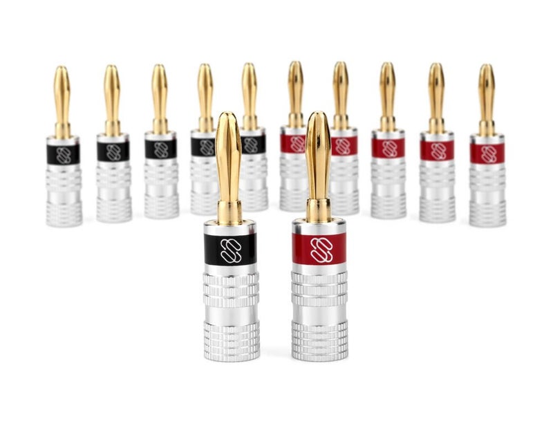 Sewell Direct SW-29751-6 Silverback Banana Plugs(6 pairs/12 pieces) - Image 1