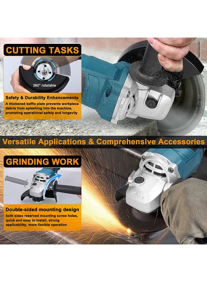 125 Type Electric Grinding Tool Brushless Motor Multifunctional Angle Grinder Handheld Lithium Cutter Utility Power Tool for Cutting Polishing Ceramic Tile Wood Stone Steel  - Image 4