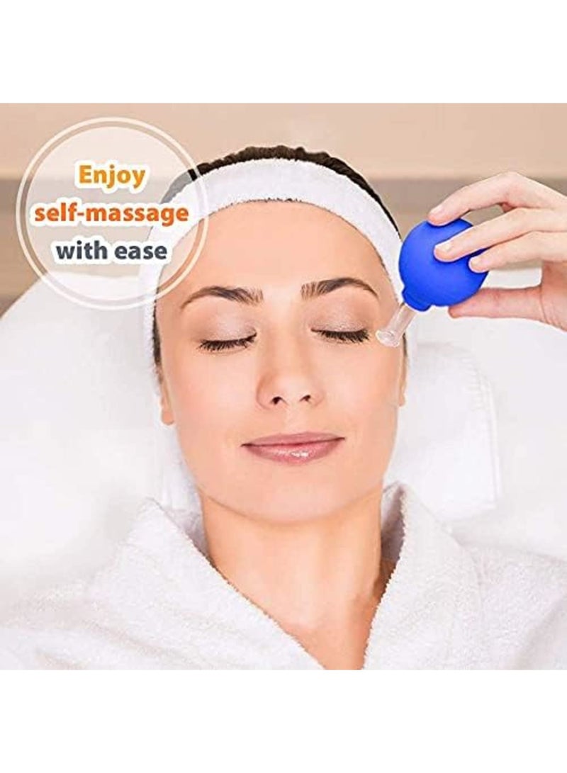 Luckam 4 PCS Glass Facial Cupping Set | Silicone Vacuum Suction | Cupping Massage Therapy | A Kit For Anti Cellulite, Anti Wrinkle and Instantly Ageless Skin | For Eyes, Face and Body - Image 3