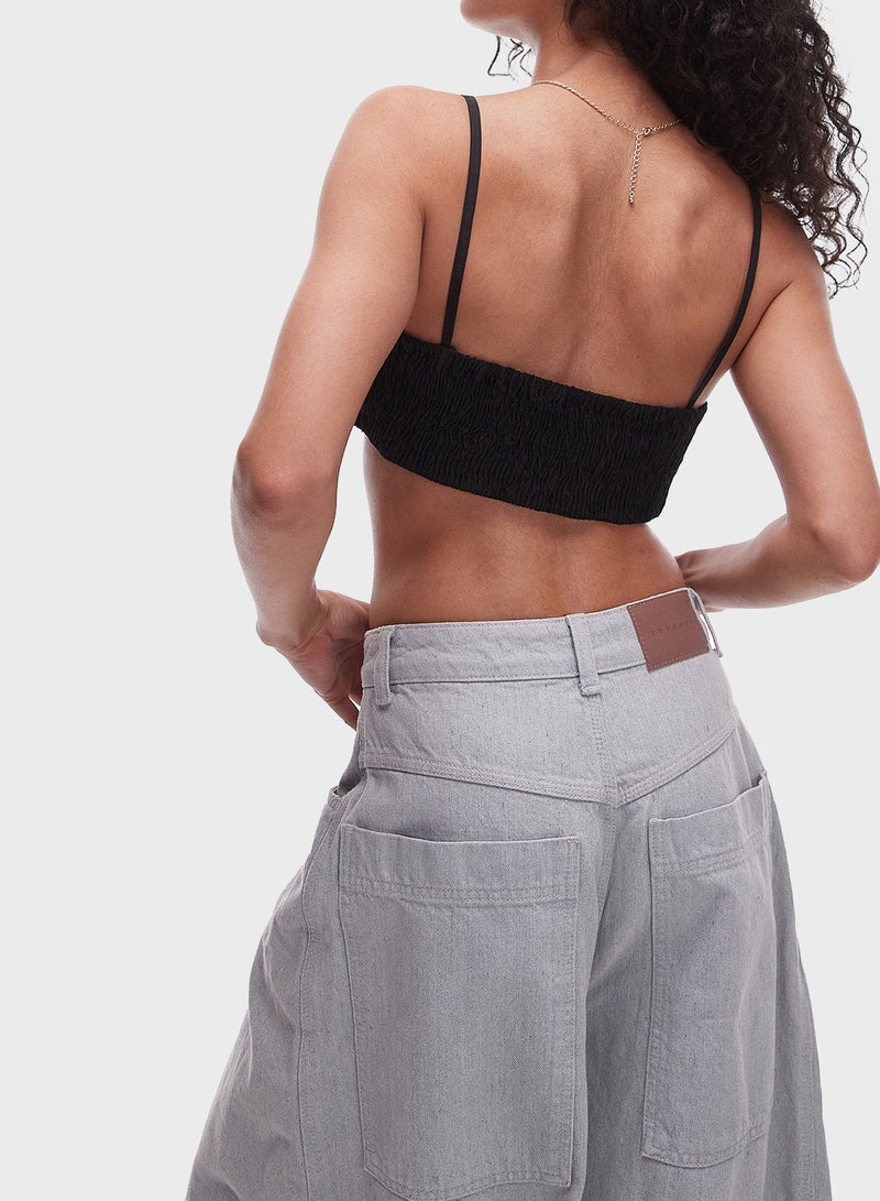 توب شوب حمالة صدر محبوكة بأشرطة - Image 2