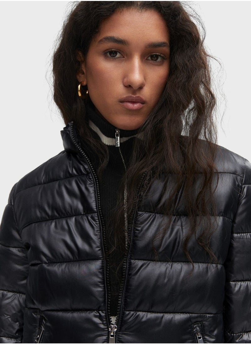 MANGO - Knitted Puffer Jacket - Image 1