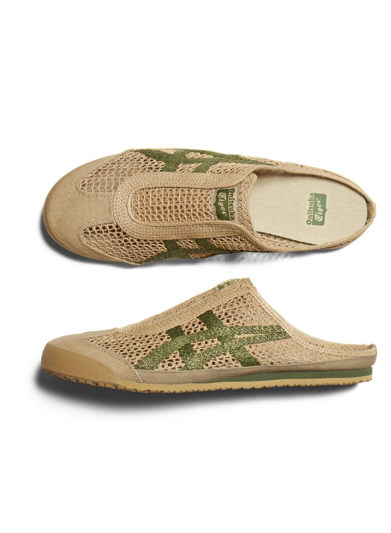 Onitsuka Tiger Sabot Slip On Sandals for Men Women and Students Brown Green Athleisure Casual Everyday Wear - Image 4