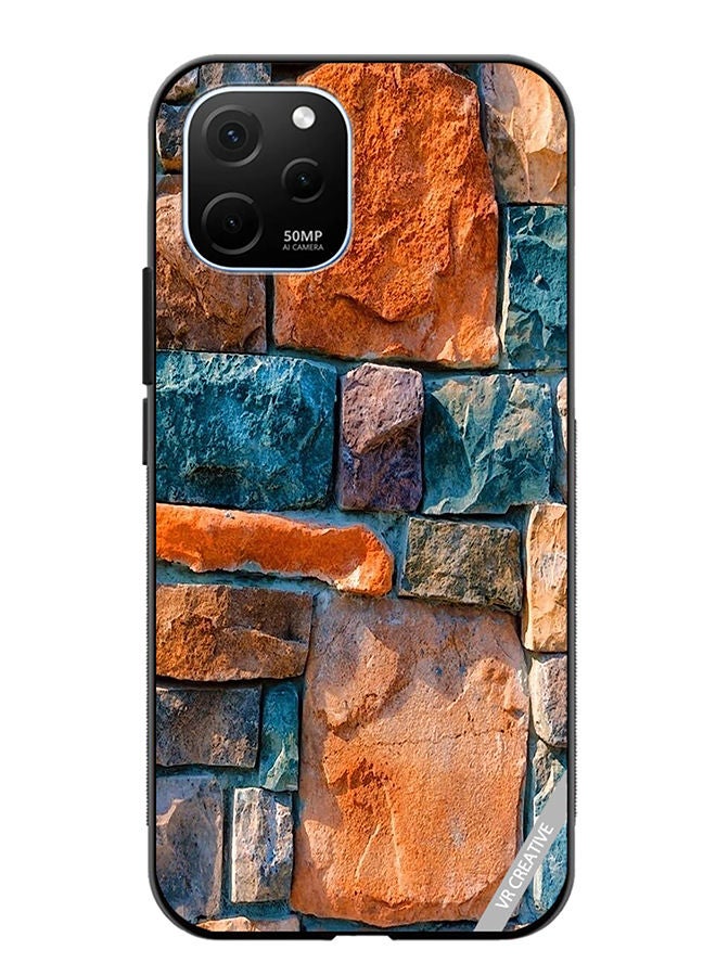 VR CREATIVE Protective Case Cover For Huawei Enjoy 50z Abstract Stone Design Multicolour - Image 1