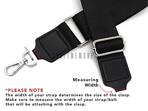 CRAFTMEMORE 2pcs Detachable Snap Hook Swivel Clasp w/Screw Bar VT493 Bag Strap Hardware Replacement (1 Inch, Silver) - Image 5