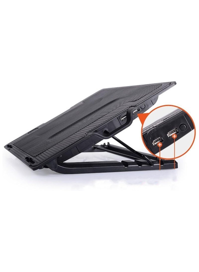 Height-Adjustable Laptop Cooling Pad with Silent Cooling Fans | Laptop Cooler Stand | No-Light Cooling Pad with Adjustable Mounts for Laptops  - Image 2