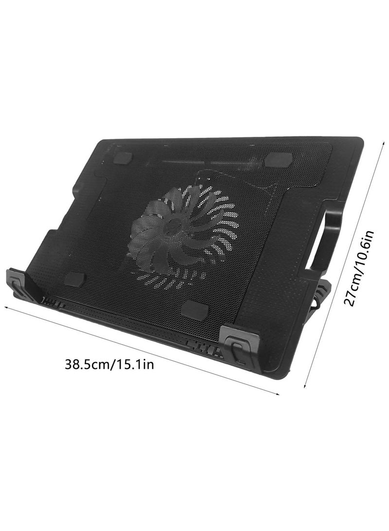 Height-Adjustable Laptop Cooling Pad with Silent Cooling Fans | Laptop Cooler Stand | No-Light Cooling Pad with Adjustable Mounts for Laptops  - Image 4