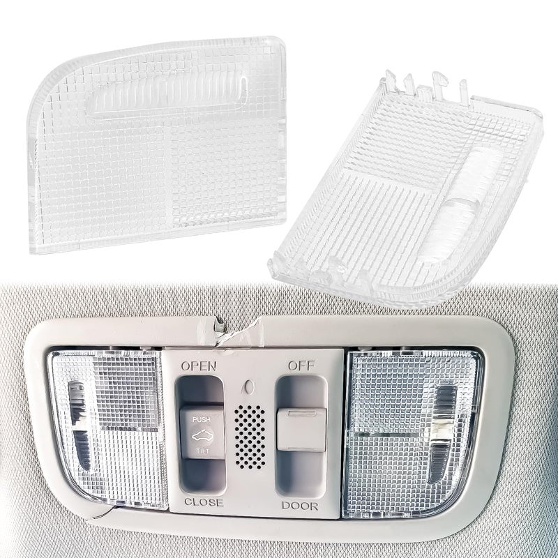 NOTISH 1Pair Interior Reading Light Lens Cover Car Roof Map Light Dome Light Cover Adjustable Compatible with Honda Accord Hybrid Civic Element Odyssey Pilot Ridgeline OEM 34401SDAA21 34402SDAA21