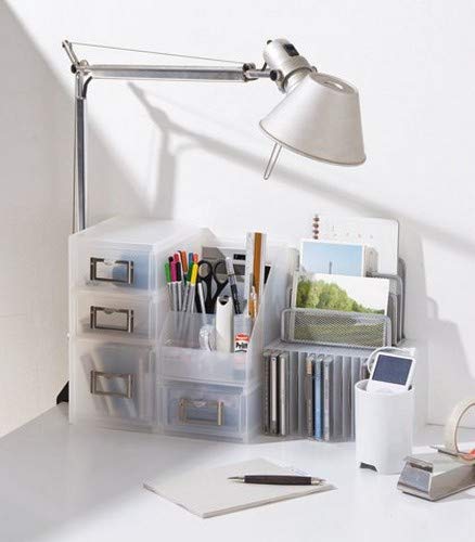 Like-it | MX-16 | A6 File Unit | Small Drawer for Desktop, Office Organizer, | Desk, Kitchen, Shelf, Stapler, Sticky Notes, Clip | 7.91" × 5.71" × 6.46" | Tr. White | - Image 3