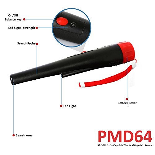 Pyle Pinpointer Metal Detector | Handheld Metal Detector W/ High Sensitivity | Builtin Speakers | Save Battery Automatic Power Off | Low Battery Indicator | Waterproof Marine Grade IP68 (PMD64) - Image 3