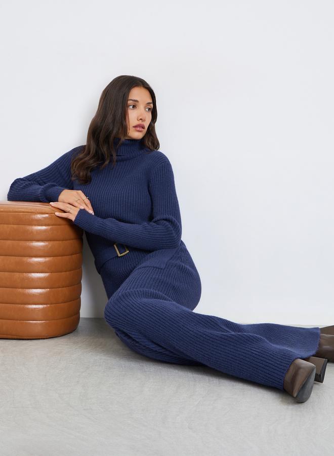 ستايلي فستان سويتر طويل محبوك مع حزام - Image 5