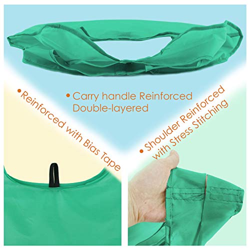 BeeGreen Groceries Reusable Bags for Shopping Compact Cute Solid Color Cloth Grocery Totes Set of 12 Fold up Packable Recycling Shopper Baggies w Zipper Carry Pouch for Supermarket - Image 4