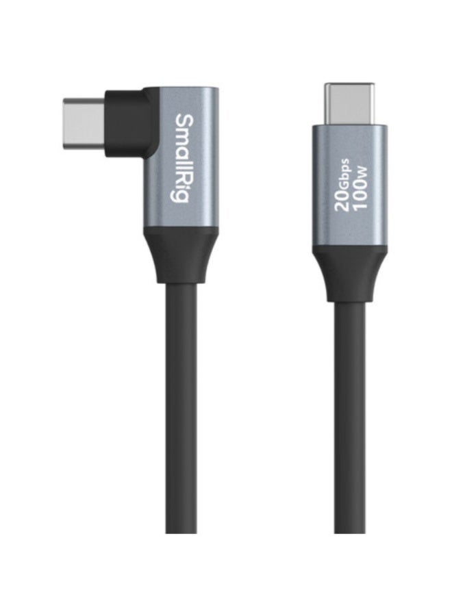 سمول ريج SmallRig USB-C (Straight) to USB-C (Angled) Data Cable (60cm / 23.6in) 4791 - Image 1